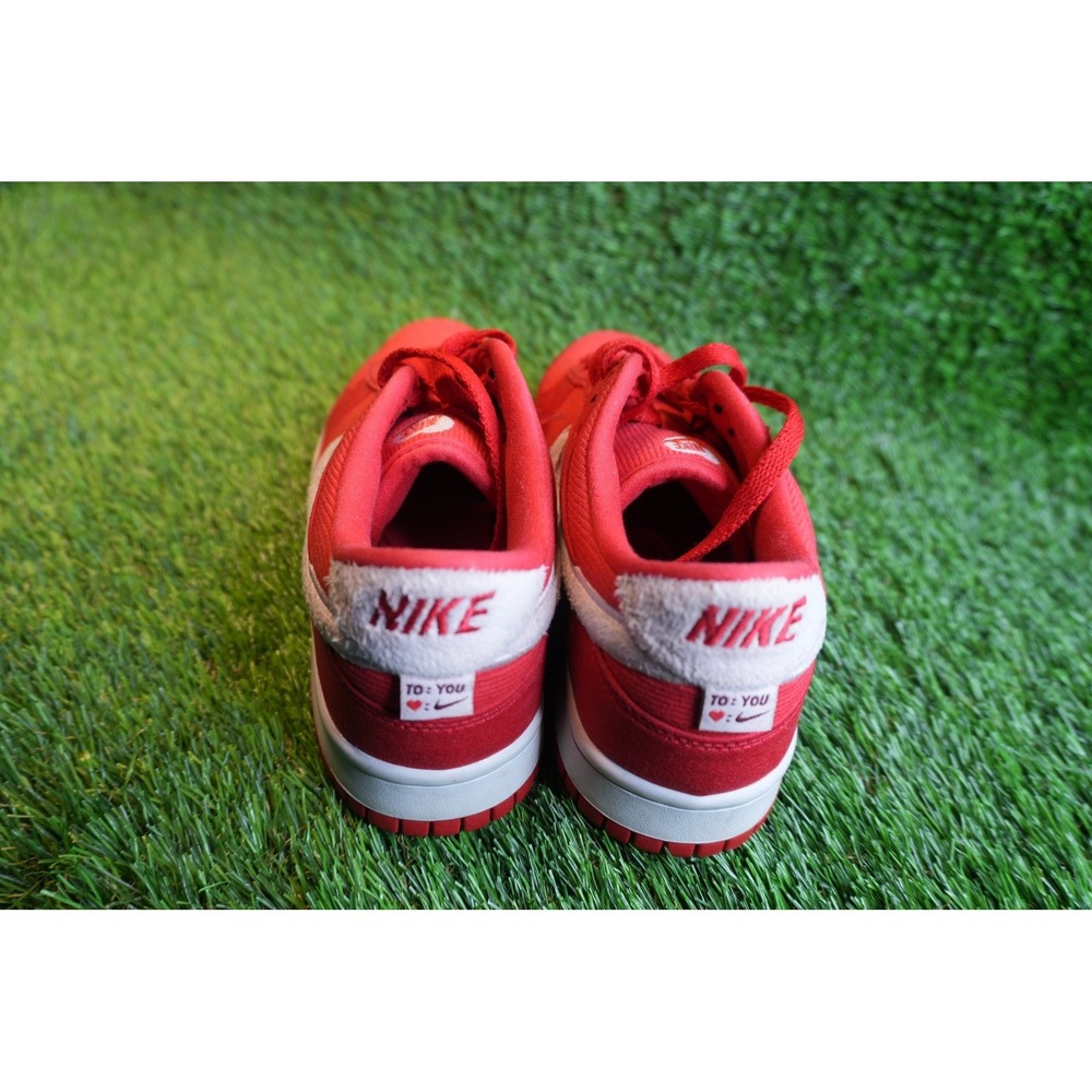 Nike Dunk Low Valentines Day 2024 Red Corduroy Heart Sneakers (6.5 Youth) - Picture 2 of 10